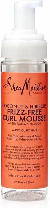 Korting 🔥 Shea Moisture Coconut & Hibiscus Frizz Free Curl Mousse 220 Ml ⭐ 3 Korting 🔥 Shea Moisture Coconut & Hibiscus Frizz Free Curl Mousse 220 Ml ⭐