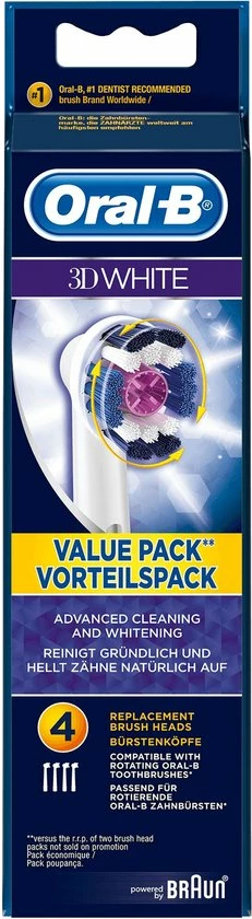 Gloednieuw 𧨠Oral B Oral-B 3D White - Opzetborstels - 4 Stuks π 9 Gloednieuw 𧨠Oral B Oral-B 3D White - Opzetborstels - 4 Stuks π - Afbeelding 7