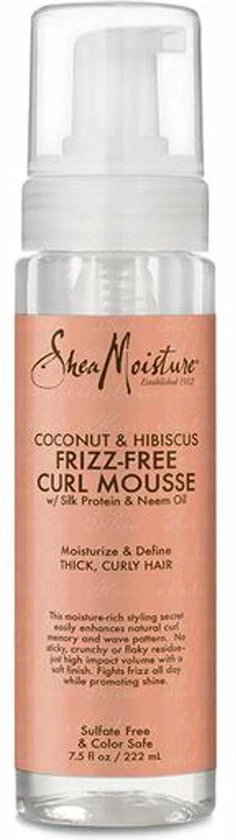 Korting 🔥 Shea Moisture Coconut & Hibiscus Frizz Free Curl Mousse 220 Ml ⭐ 5 Korting 🔥 Shea Moisture Coconut & Hibiscus Frizz Free Curl Mousse 220 Ml ⭐ - Afbeelding 3