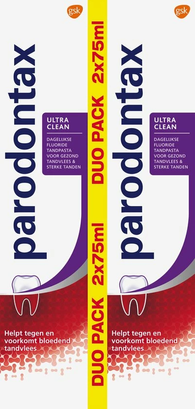 Promo ⌛ Parodontax Ultra Clean - Tandpasta - Tegen Bloedend Tandvlees - 2x75 Ml ✨ 6 Promo ⌛ Parodontax Ultra Clean - Tandpasta - Tegen Bloedend Tandvlees - 2x75 Ml ✨ - Afbeelding 4