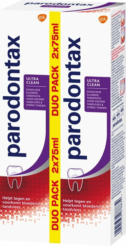 Promo ⌛ Parodontax Ultra Clean - Tandpasta - Tegen Bloedend Tandvlees - 2x75 Ml ✨ 14 Promo ⌛ Parodontax Ultra Clean - Tandpasta - Tegen Bloedend Tandvlees - 2x75 Ml ✨ - Afbeelding 12