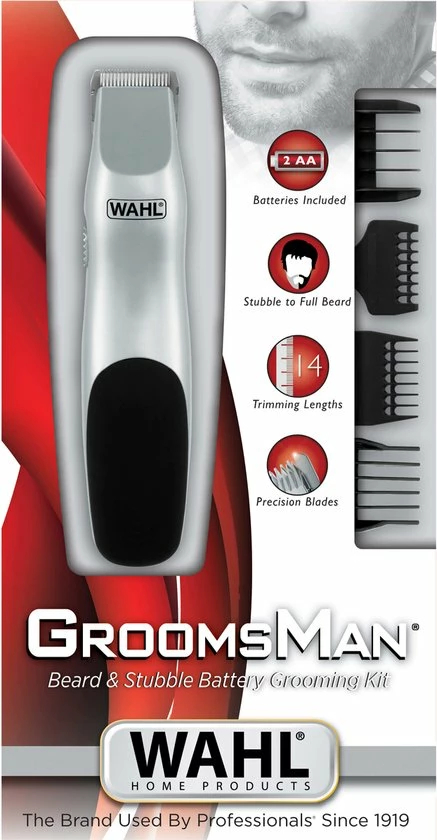 Nieuw 𧨠Wahl Groomsman Battery - Baardtrimmer - Draadloos - Zilver π 5 Nieuw 𧨠Wahl Groomsman Battery - Baardtrimmer - Draadloos - Zilver π - Afbeelding 3