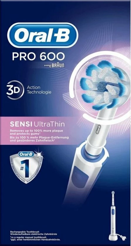 Begroting π Oral B Oral-B PRO Pro 600 - Sensi-Clean - Elektrische Tandenborstel - Wit π 7 Begroting π Oral B Oral-B PRO Pro 600 - Sensi-Clean - Elektrische Tandenborstel - Wit π - Afbeelding 5