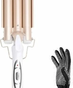 Coupon 😉 Achaté Wafeltang - Golvenkrultang - Keramische Krultang - 3 Temperatuurstanden - Inclusief Handschoen 🥰