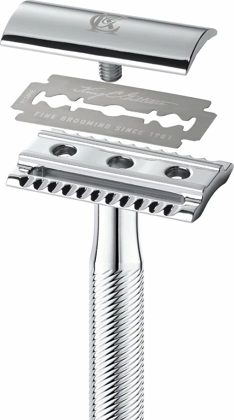 Nieuw π€© King C. Gillette Double Edge Safety Razor - 5 Scheermesjes π 6 Nieuw π€© King C. Gillette Double Edge Safety Razor - 5 Scheermesjes π - Afbeelding 4