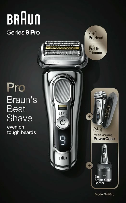 Hete verkoop π Braun Series 9 Pro 9476cc - Elektrisch Scheerapparaat Mannen - Wet & Dry - Met SmartCare Center - PowerCase π 9 Hete verkoop π Braun Series 9 Pro 9476cc - Elektrisch Scheerapparaat Mannen - Wet & Dry - Met SmartCare Center - PowerCase π - Afbeelding 7