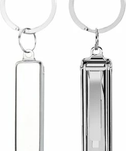 Begroting 🎁 INTER-ESQUE Nagelknipper Sleutelhanger - Met Nagelvijl - Zilver ⌛