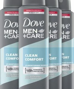 Top 10 🎁 Dove Men+Care Clean Comfort Deodorant Spray - 4x 150ml - Voordeelverpakking 😀