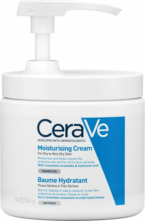 Flash-uitverkoop π CeraVe - Moisturizing Cream - Bodycréme - Droge Tot Zeer Droge Huid - 454 G π 3 Flash-uitverkoop π CeraVe - Moisturizing Cream - Bodycréme - Droge Tot Zeer Droge Huid - 454 G π