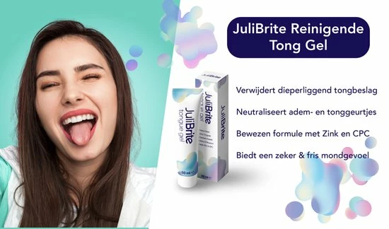 Beste Verkoop π JuliBrite Tong Gel (50 ML) Tongreinigende Gel - Verfrist De Adem - Schone Tong 𧨠4 Beste Verkoop π JuliBrite Tong Gel (50 ML) Tongreinigende Gel - Verfrist De Adem - Schone Tong 𧨠- Afbeelding 2