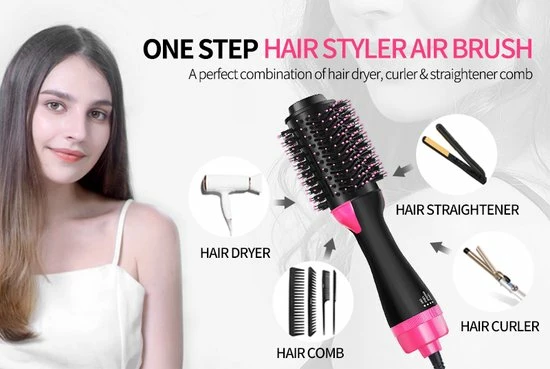 Goedkoop π Easy Life | Föhnborstel 3-in-1 Keramische Magic Hair-Brush - Föhnen Stijlen Krullen - Lang Haar - Roze/zwart 𧨠8 Goedkoop π Easy Life | Föhnborstel 3-in-1 Keramische Magic Hair-Brush - Föhnen Stijlen Krullen - Lang Haar - Roze/zwart 𧨠- Afbeelding 6