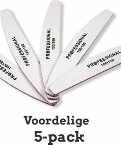 Beste deal 🥰 Eldur Professionele Nagelvijl 5pcs - Moon #100/180 - Top Kwaliteit - Gratis Verzending 😍