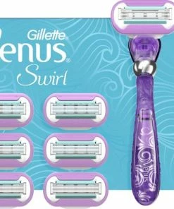 Goedkoopste ✔️ Gillette Venus Deluxe Smooth Swirl Scheersysteem Voor Vrouwen + 5 Scheermesjes ✨
