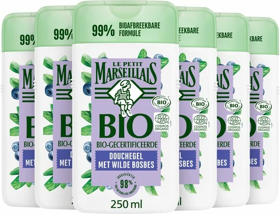 Beste deal 🔔 Le Petit Marseillais Verkwikkende Bio Douchegel, PH-huidneutraal, Wilde Bosbes, 6 X 250 Ml 🧨 4 Beste deal 🔔 Le Petit Marseillais Verkwikkende Bio Douchegel, PH-huidneutraal, Wilde Bosbes, 6 X 250 Ml 🧨 - Afbeelding 2
