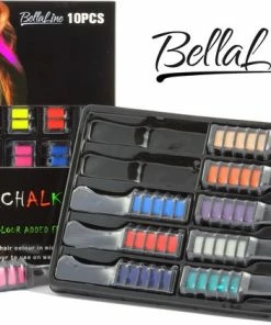 Begroting 👍 Haarkrijt 10 Delig – BellaLine - Hairchalk 10 Pcs - Haarkrijt Voor Kinderen – Hair Chalk – Haar Krijt – Haarverf – Speelgoed – Knutselen Voor Kinderen – Krijt – Lol – Haarkrijt Kam – Haarstift Kinderfeestjes - Haarmascara -Smink - Carnaval 😍 -L'Oréal Shop 550x421 2