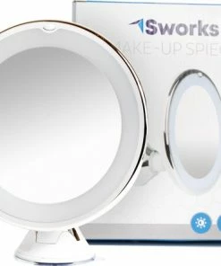 Uitgang ❤️ Sworks Vergroot Make Up En Scheer Spiegel Met LED Verlichting - 10x Vegroting En Natuurlijk Licht Voor Cosmetica/Scheren/Epileren - 360° Graden Verstelbare Zuignap En Wandbevestiging - Badkamer/Douche/Slaapkamer - Rond – Wit 😀 16 Uitgang ❤️ Sworks Vergroot Make Up En Scheer Spiegel Met LED Verlichting - 10x Vegroting En Natuurlijk Licht Voor Cosmetica/Scheren/Epileren - 360° Graden Verstelbare Zuignap En Wandbevestiging - Badkamer/Douche/Slaapkamer - Rond – Wit 😀 -L'Oréal Shop 550x442 2