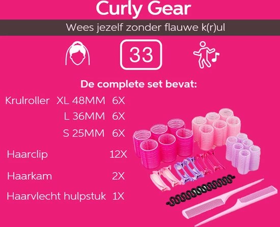 Korting ❤️ Vivefly Healthcare Curly Gear -Haarkrulset 32-delig - Haarrollers - Kleefrollers - Haarclip - Heatless Curls - Sinterklaas Cadeautjes - Kerstcadeau - Black Friday 👏 4 Korting ❤️ Vivefly Healthcare Curly Gear -Haarkrulset 32-delig - Haarrollers - Kleefrollers - Haarclip - Heatless Curls - Sinterklaas Cadeautjes - Kerstcadeau - Black Friday 👏 - Afbeelding 2