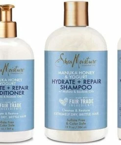 Beste Verkoop 😀 Shea Moisture Manuka Honey & Yogurt - Hydrate Shampoo & Conditioner & Leave-In Set Of 3 🛒