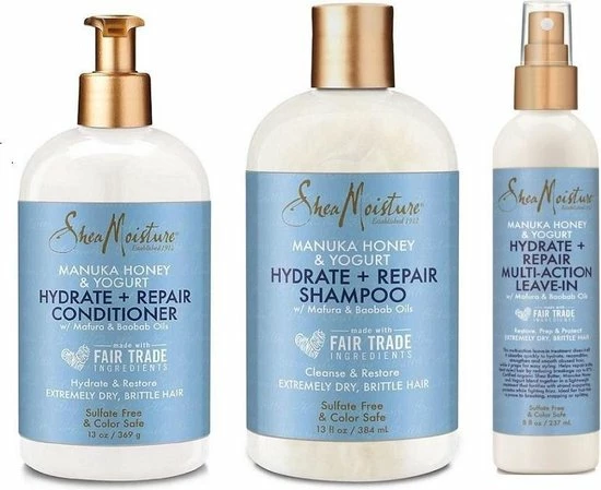 Beste Verkoop 😀 Shea Moisture Manuka Honey & Yogurt - Hydrate Shampoo & Conditioner & Leave-In Set Of 3 🛒 3 Beste Verkoop 😀 Shea Moisture Manuka Honey & Yogurt - Hydrate Shampoo & Conditioner & Leave-In Set Of 3 🛒