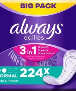 Groothandel 😀 Always Dailies Normal Fresh & Protect Inlegkruisjes - 4 X 56 Stuks ❤️