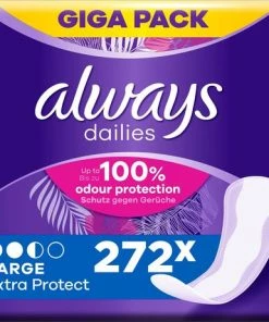 Beste recensies van 💯 Always Dailies Large Extra Protect Inlegkruisjes - Voordeelverpakking 4 X 68 Stuks 🔔