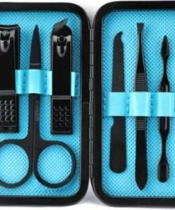Flash-uitverkoop 🌟 XYZ Goods - Manicure En Pedicure Set - 7 Delige-set Inclusief Nagelknipper In Nette Lederen Opberg Etui 🛒