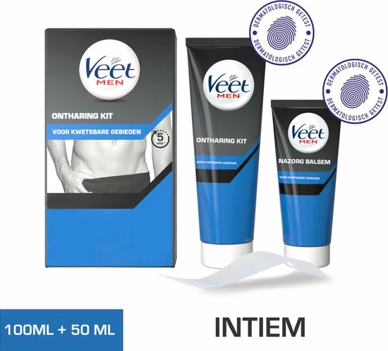 Flash-uitverkoop π Veet Men Ontharingskit Voor Intieme Delen - Ontharingscrème En Aftercare Balsem – 100ml + 50ml π― 4 Flash-uitverkoop π Veet Men Ontharingskit Voor Intieme Delen - Ontharingscrème En Aftercare Balsem – 100ml + 50ml π― - Afbeelding 2