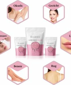 Uitgang 😍 Rostem® Luxe Harskorrels - Hard Wax Beans - Hotwax - Wax Bonen - Pink Rose 1KG - Incl. 10 Spatels 🔥 -L'Oréal Shop 550x501 2