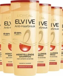 Kopen 😉 L’Oréal Paris Elvive Anti Haarbreuk Shampoo - 6x250 Ml - Voordeelverpakking 🔥