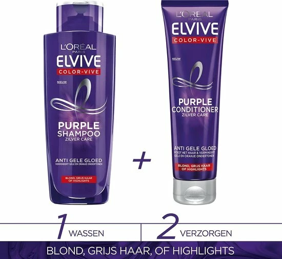 Goedkoop ❤️ L’Oréal Paris L'Oréal Paris Elvive Color Vive Purple Zilver Shampoo - 6 X 200 Ml - Voordeelverpakking 😍 12 Goedkoop ❤️ L’Oréal Paris L'Oréal Paris Elvive Color Vive Purple Zilver Shampoo - 6 X 200 Ml - Voordeelverpakking 😍 - Afbeelding 10