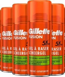 Groothandel 🌟 Gillette Fusion5 Ultra Sensitive Scheergel Mannen - 6x75ml Voordeelverpakking ⌛