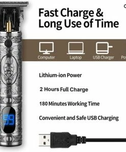 Promo 🎁 Arash® Tondeuse Mannen - 2022 Nieuwste Model - Draadloze Haartrimmer - Geschikt Voor Hoofdhaar/Baardhaar - Trimmer Draadloos - Scheerapparaat - Grijs - Inclusief Oplaadblok En 4 Opzetstukjes 👏 -L'Oréal Shop 550x507 1