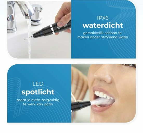 Goedkoopste π₯° V-Goods Premium Sonische Tandsteen Verwijderaar - 5 Standen - Inclusief Tandarts Set - 3 Opzetstukken - Tandplak π 10 Goedkoopste π₯° V-Goods Premium Sonische Tandsteen Verwijderaar - 5 Standen - Inclusief Tandarts Set - 3 Opzetstukken - Tandplak π - Afbeelding 8