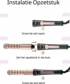 Nieuw 🛒 Lollabiz 4 In 1 Krultang Met Opzetstukken - Keramisch - Haarkruller - 13 Tot 32mm - 110-232°C ❤️ -L'Oréal Shop 550x512 5