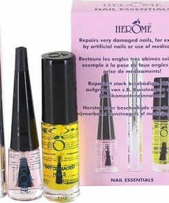 Hete verkoop ⭐ Herome 3 In 1 Manicure Nagelverzorging Set (Nail Essentials Roze) – Nagelset Voor Beschadigde Nagels – Nagelriemolie, Nagelriemcrème En Nagelverharder – Voor Mooie En Gezonde Nagels 🥰