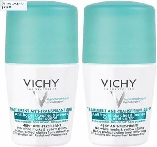 Promo 👏 Vichy Deodorant Intense Transpiratie Roller 48 Uur - Deodorant - 2 X 50 Ml ✨ 3 Promo 👏 Vichy Deodorant Intense Transpiratie Roller 48 Uur - Deodorant - 2 X 50 Ml ✨