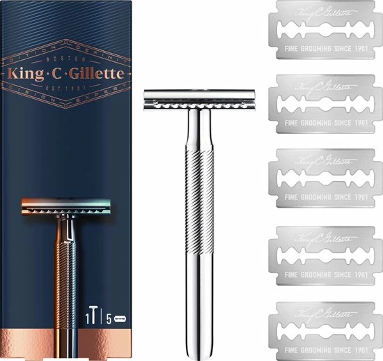 Nieuw π€© King C. Gillette Double Edge Safety Razor - 5 Scheermesjes π 3 Nieuw π€© King C. Gillette Double Edge Safety Razor - 5 Scheermesjes π