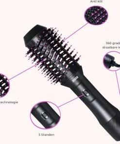 Beste deal 🤩 3-in-1 Föhnborstel Rond Keramische Magic Brush Lang/Kort/Stijl/Krullen 1200W Zwart Van Zedar 🥰 -L'Oréal Shop 550x528 10