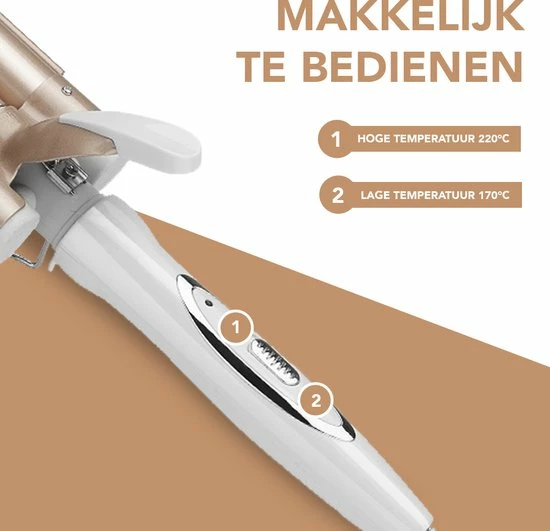 Coupon π Achaté Wafeltang - Golvenkrultang - Keramische Krultang - 3 Temperatuurstanden - Inclusief Handschoen π₯° 6 Coupon π Achaté Wafeltang - Golvenkrultang - Keramische Krultang - 3 Temperatuurstanden - Inclusief Handschoen π₯° - Afbeelding 4