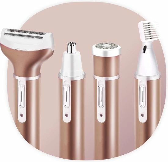 Goedkoopste π Smart-Tech - 4 In 1 Ladyshave - Oplaadbaar - Wenkbrauw Trimmer - Neus- En Oor Trimmer - Rose Gold π 3 Goedkoopste π Smart-Tech - 4 In 1 Ladyshave - Oplaadbaar - Wenkbrauw Trimmer - Neus- En Oor Trimmer - Rose Gold π
