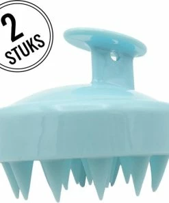 Gloednieuw ⌛ Elency Scalp Massager – Haarborstel – Scrub – Anti Roos – Massage Borstel – Exfoliëren – Hoofdmassage – Haargroei – Hair Brush – Gezond Haar – Reinigt Hoofdhuid – Set Van 2 Stuks – Turquoise 👍