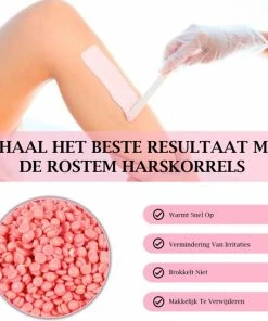 Uitgang 😍 Rostem® Luxe Harskorrels - Hard Wax Beans - Hotwax - Wax Bonen - Pink Rose 1KG - Incl. 10 Spatels 🔥 -L'Oréal Shop 550x544 2