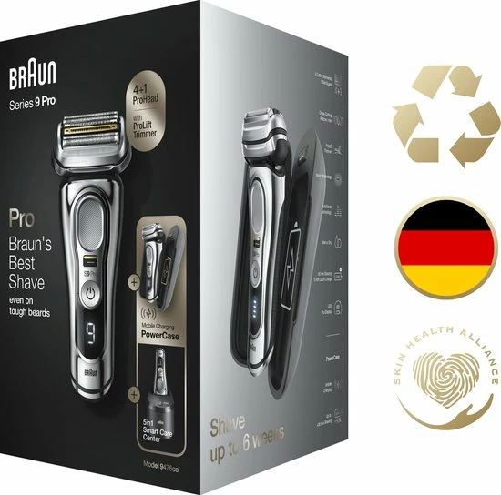 Hete verkoop π Braun Series 9 Pro 9476cc - Elektrisch Scheerapparaat Mannen - Wet & Dry - Met SmartCare Center - PowerCase π 10 Hete verkoop π Braun Series 9 Pro 9476cc - Elektrisch Scheerapparaat Mannen - Wet & Dry - Met SmartCare Center - PowerCase π - Afbeelding 8