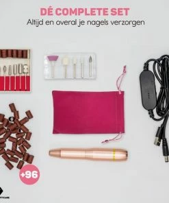 Uitgang 🥰 Vulpes Goods Vulpes BeautyCare® Elektrische Nagelvijl - 11 Nagelfrees Bitjes, 96 Schuurrolletjes & Draagtas - Manicure En Pedicure Set - Limited Edtion - Rosé/Goud 😍 -L'Oréal Shop 550x545 4