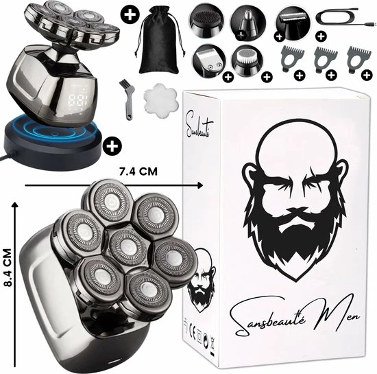 Top 10 🥰 Sansbeauté 6-in-1 Scheerapparaat Mannen – Trimmer - Nat & Droog - Face En Head Shaver – Hoofd Kaal Scheren - Draadloos Opladen - Opzetstukken - Skull Edition PRO - Gratis E-Book ✨ 22 Top 10 🥰 Sansbeauté 6-in-1 Scheerapparaat Mannen – Trimmer - Nat & Droog - Face En Head Shaver – Hoofd Kaal Scheren - Draadloos Opladen - Opzetstukken - Skull Edition PRO - Gratis E-Book ✨ - Afbeelding 20