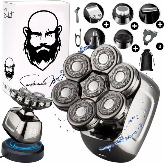 Top 10 🥰 Sansbeauté 6-in-1 Scheerapparaat Mannen – Trimmer - Nat & Droog - Face En Head Shaver – Hoofd Kaal Scheren - Draadloos Opladen - Opzetstukken - Skull Edition PRO - Gratis E-Book ✨ 3 Top 10 🥰 Sansbeauté 6-in-1 Scheerapparaat Mannen – Trimmer - Nat & Droog - Face En Head Shaver – Hoofd Kaal Scheren - Draadloos Opladen - Opzetstukken - Skull Edition PRO - Gratis E-Book ✨