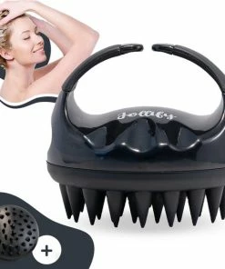 Aanbiedingen 🔔 Jollify® Siliconen Haarborstel & Scalp Massager – Hoofdhuid Massage Borstels – Anti Roos Shampoo Borstel & Hoofdhuid Borstel - Zwart ⭐