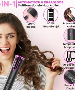 Nieuw 😀 MoreWomen® Automatische Krultang - Draadloze Krultang - 150°C-200°C - Oplaadbaar & Met Opzetstukken 👍 -L'Oréal Shop 550x548 16