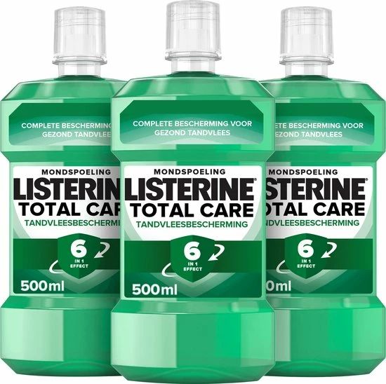 Hete verkoop π LISTERINE Total Care Tandvleesbescherming: Mondspoeling Voor Complete Bescherming Voor Gezond Tandvlees Met 6-in-1 Effect - Met Essentiële Oliën, Fluoride En Zinkformule, 3 X 500 Ml 𧨠4 Hete verkoop π LISTERINE Total Care Tandvleesbescherming: Mondspoeling Voor Complete Bescherming Voor Gezond Tandvlees Met 6-in-1 Effect - Met Essentiële Oliën, Fluoride En Zinkformule, 3 X 500 Ml 𧨠- Afbeelding 2