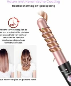 Nieuw 🛒 Lollabiz 4 In 1 Krultang Met Opzetstukken - Keramisch - Haarkruller - 13 Tot 32mm - 110-232°C ❤️ -L'Oréal Shop 550x548 23